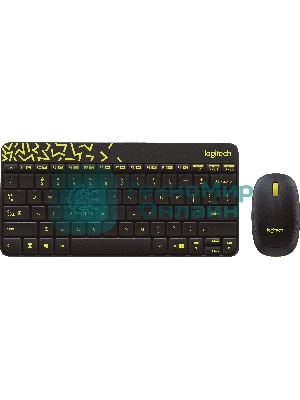 Комплект клавиатура + мышь Logitech Wireless Desktop MK240 Nano черный Retail Combo