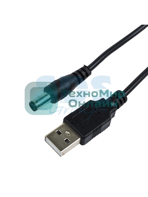 Кабель Rexant USB штекер - DC разъем питание 2,1х5,5 мм, 1,5 м