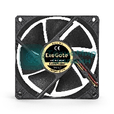 Вентилятор для корпуса ExeGate ExtraPower EP08025B3P черный, 80 мм, 2900 об/мин, 29.5 дБ, 3 pin