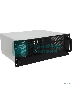 Корпус 4U server case Procase RM438-B-0 3x5.25+8HDD,черный,без блока питания,глубина 380мм, MB ATX 12