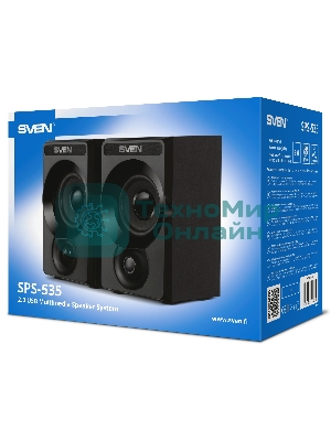 Акустическая система SVEN SPS-535, черный, акустическая система 2.0, USB, мощность 2x3 Вт(RMS)