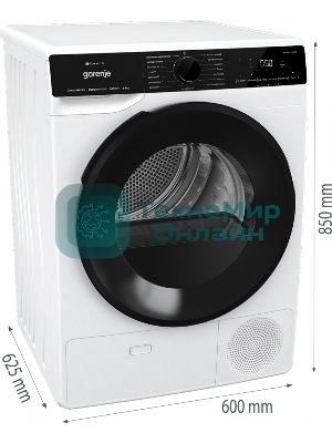 Сушильная машина Gorenje DPNA82WIFI/C белый, 8 кг, сушка - конденсационная, программ - 15, 60 x 85 x 65.3 см