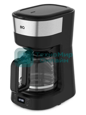 Кофеварка капельная BQ CM1000 черный-стальной, исп. кофе - молотый, 1.2 л, 900 Вт.