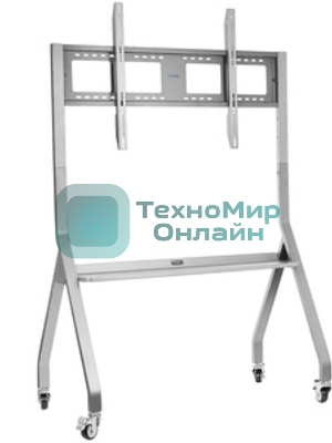 Мобильная стойка напольная Kromax OMEGA-12 silver, 1 шт/уп, Мобильная стойка напольная для TV 32