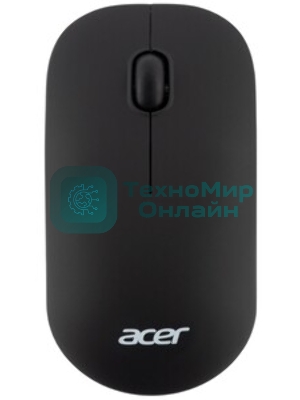 Мышь беспроводная Acer OMR130 черный, 1200 dpi, радиоканал, USB, кнопки - 3