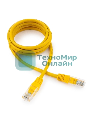Патч-корд медный UTP Cablexpert PP10-1.5M/Y кат.5e, 1.5м, литой, многожильный, желтый