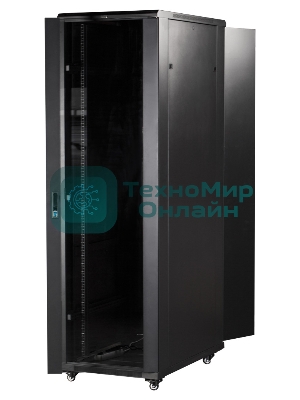 Шкаф коммутационный Lanmaster (TWT-CBB-42U-6X10-P1) 42U 600x1000 мм пер. дв. перфор. задн. дв. перфор. 2-хст. 2 бок. пан. 800 кг черный IP20