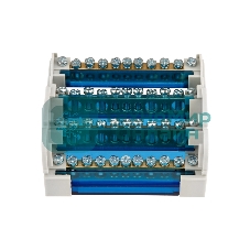 Шина на DIN-рейку в корпусе (кросс-модуль) Rexant 4х11