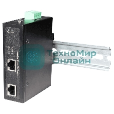 Промышленный гигабитный OSNOVO PoE-инжектор, до 30W, IEEE 802.3af/at, питание DC48-56V