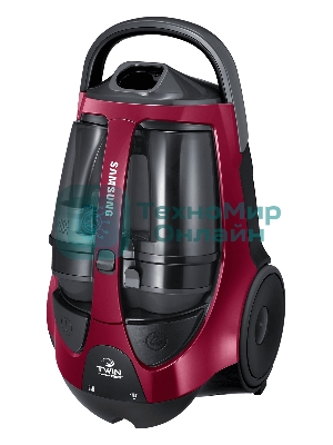Пылесос Samsung VCC885FH3P красный, 430/2200 Вт, уборка сухая, пылесборник двойная камера 2л