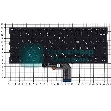 Клавиатура для ноутбука Xiaomi Mi Air 13.3 черная с подсветкой