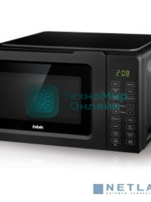 Микроволновая печь BBK 17MWS-786S/B черный, 17 л, 700 Вт, переключатели - кнопки