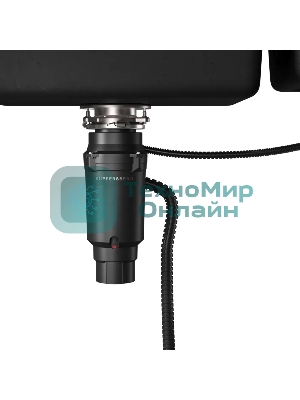 Измельчитель пищевых отходов Kuppersberg WSS 550 B, High-Tech, мощность 550 Вт, 3400-3800 об/мин, защита от перегрева, авто выключение, DC мотор, уровень шума 75 дБ, черный