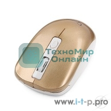 Мышь беспроводная Gembird MUSW-400-G золотой, 1600 dpi, радиоканал, USB, кнопки - 4