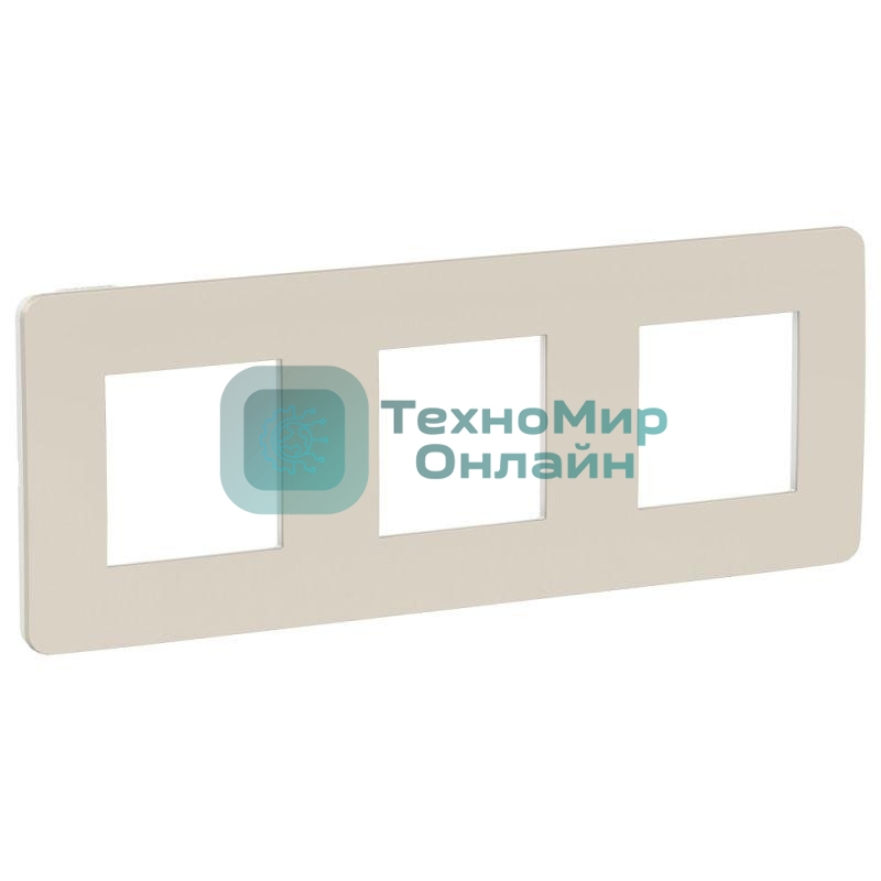 Рамка 3-м UNICA STUDIO шампань/бел. SchE NU280624