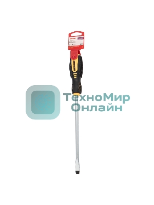 Отвертка шлицевая Rexant SL 8х200 мм, двухкомпонентная рукоятка