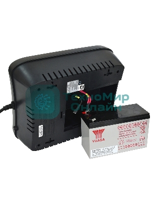 Источник бесперебойного питания Powercom Back-UPS SPIDER, Line-Interactive, LCD, AVR, 550VA/330W, Schuko, USB, черный (1456259)