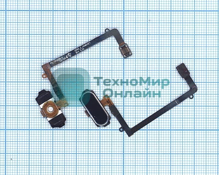 Кнопка HOME в сборе с механизмом и шлейфом для Samsung Galaxy S6 Edge SM-G925F, черная
