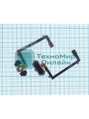 Кнопка HOME в сборе с механизмом и шлейфом для Samsung Galaxy S6 Edge SM-G925F, черная