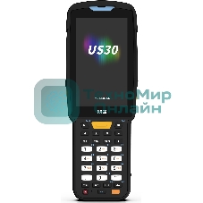 Терминал сбора данных M3 Mobile US300D-T2CWRE-HF Android 13.0 GMS, WVGA, Wi-Fi 6, SE4770 2D Imager Scanner(Straight Shooter/0° Scan), 16MP Rear Camera, BT5.3, NFC(HF), 4G/64G, 30 Keypad, 6700mAh Battery, Hand Strap, Bullet Proof Film