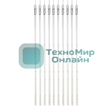 Гирлянда Тающие сосульки комплект 10 шт. х 100см, шаг 100см, 960 LED теплый белый, белый каучук, IP65, 24В, соединяется Neon-night