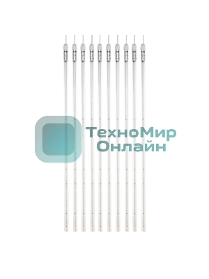 Гирлянда Тающие сосульки комплект 10 шт. х 100см, шаг 100см, 960 LED теплый белый, белый каучук, IP65, 24В, соединяется Neon-night