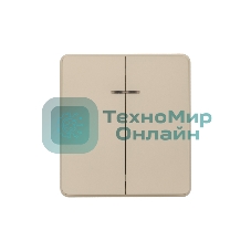 Выключатель KRANZ ROUND 2 кл проходной (переключатель) с подсветкой 10А с/у шелк KRANZ