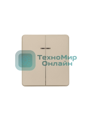 Выключатель KRANZ ROUND 2 кл проходной (переключатель) с подсветкой 10А с/у шелк KRANZ