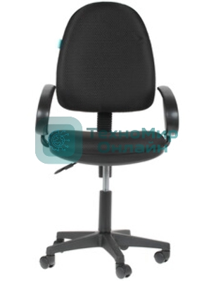 Кресло Бюрократ CH-300/BLACK черный, экокожа, 120 кг, механизм качания
