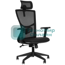 Кресло руководителя Бюрократ MC-811-H черный Elastic-102 крестов. пластик