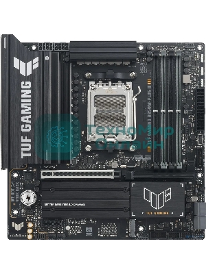 Материнская плата ASUS TUF GAMING B850M-PLUS II, AM5, AMD B850, 4xDDR5, 4xSATA, 3xM.2, 1xPCIe 5.0 x16, 1xPCIe 4.0 x1, 1xHDMI, 1xDP, 1x2.5Gb LAN, 1xUSB-C 20Gbps, 3xUSB-A 10Gbps, 4xUSB-A 5Gbps, 4xUSB-A 2.0, 3x3.5 мм, 7.1, mATX