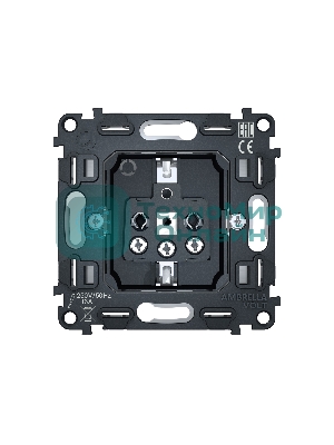 Механизм электрической розетки Ambrella Volt 16A-250V 2P+E с заземлением на винтовых зажимах QUANT VM141