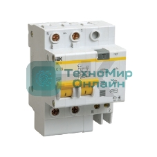 Выключатель автоматический дифференциального тока 2п C 63А 30мА тип AC 4.5кА АД-12 IEK MAD10-2-063-C-030