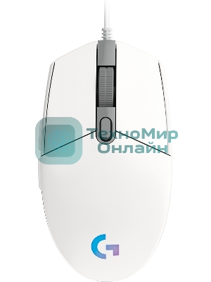 Мышь проводная Logitech G102 LIGHTSYNC белый, 8000 dpi, USB, кнопки - 6