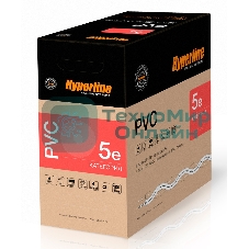 Кабель UTP (U/UTP), кат. 5e, 4 пары, (305 м), (24 AWG), одножильный (solid), серый, PVC