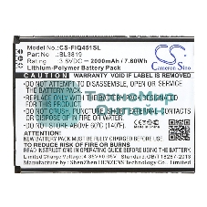 Аккумулятор CameronSino CS-FIQ451SL BL3819 для Fly IQ4514 Evo Tech 4 3.8V, 2000mAh, 7.60Wh