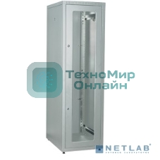 Шкаф сетевой ITK LE35-42U68-GM LINEA E 42U 600х800 мм стекл. передняя дверь, задняя металлическая серый
