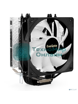 Кулер для процессора ExeGate Dark Magic EE400XL-PWM.ARGb серебристый, 120 мм, алюминий/медь, 2400 об/мин, 37 дБ, 4 pin, 125 Вт, 155 мм