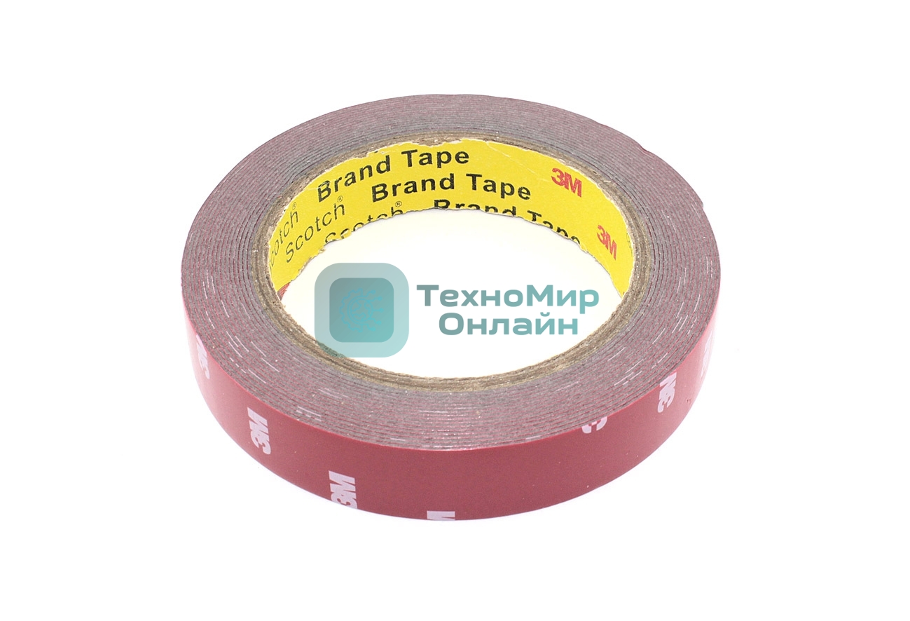 Скотч двусторонний вспененный 3M VHB 20 мм, 5 м, тянущийся