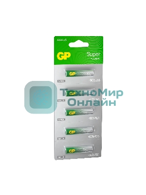 Алкалиновые батарейки GP Super Alkaline G-Tech 24А ААA - 1 шт. на отрывных блистерах