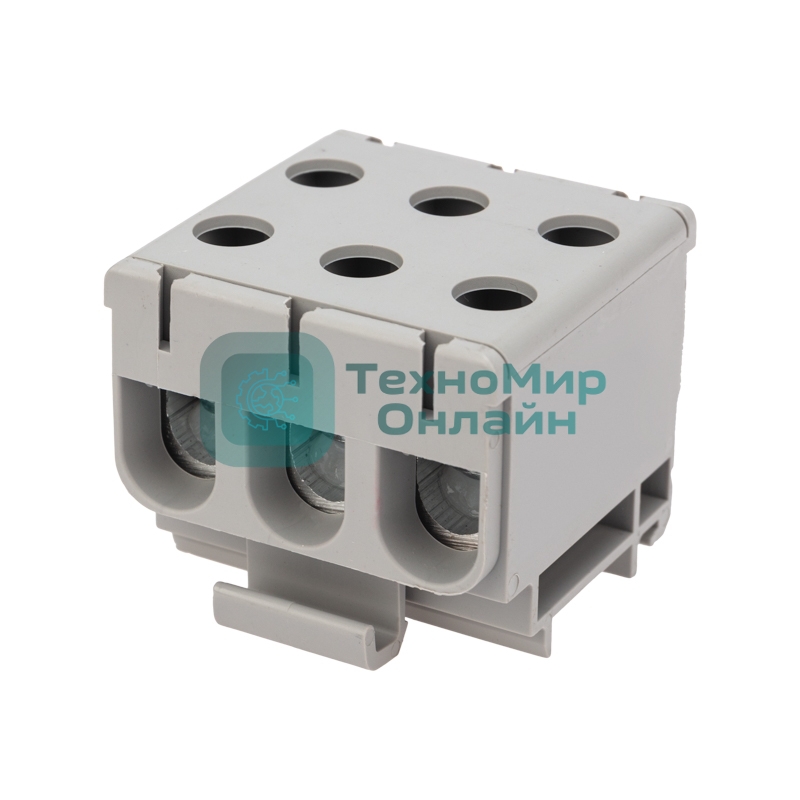 Клемма вводная силовая Rexant КВС 6-50 мм² 3-рядная серая