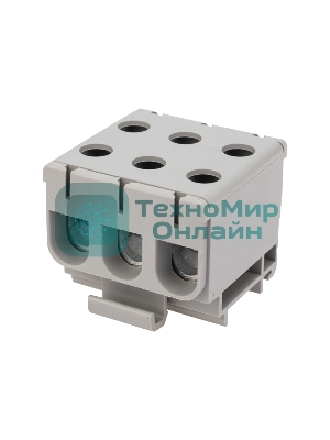 Клемма вводная силовая Rexant КВС 6-50 мм² 3-рядная серая