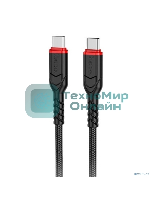 Кабель HOCO X59/ PD кабель Type-C-Type-C/ 3m/ 3A/60W/ черный