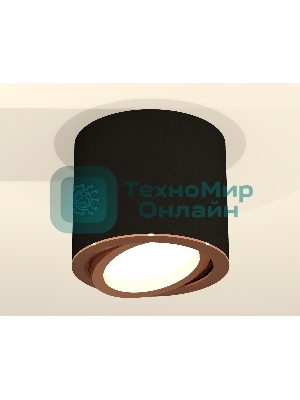 Светильник Ambrella Light XS7402004 SBK/PPG черный песок/золото розовое полированное MR16 GU5.3 (C7402, N7005)
