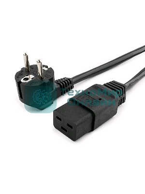 Кабель питания для UPC Gembird/Cablexpert, 1.8м, Schuko-С19, 16А, черный, с заземлением