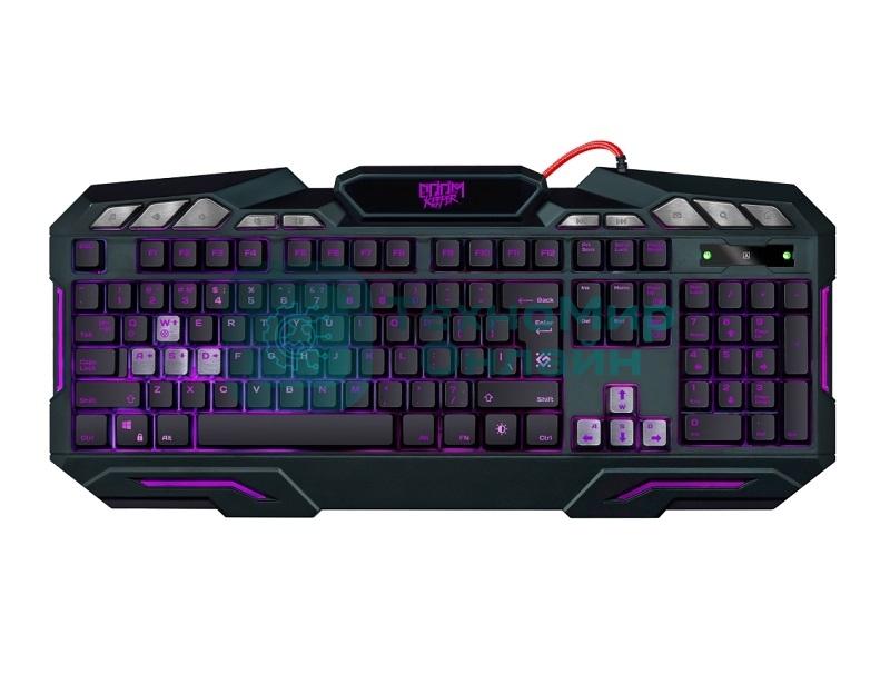 Клавиатура проводная Defender Doom Keeper GK-100DL RU, USB, черный