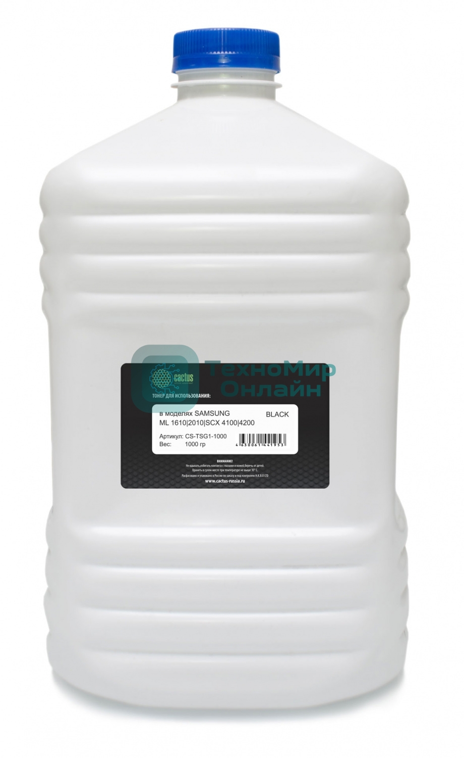 Тонер для принтера Cactus CS-TSG1-1000 черный (флакон 1000гр) Samsung ML 1610/2010/SCX 4100/4200