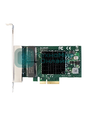 Сетевой адаптер ExeGate EXE-BCM5719 (PCI-E x4 v2.0, порты 4xRJ45, 10/100/1000Mbps, Gigabit Chipset Broadcom BCM5719)