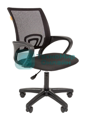 Кресло Chairman 696 TW-01 черный, ткань, 120 кг, механизм качания