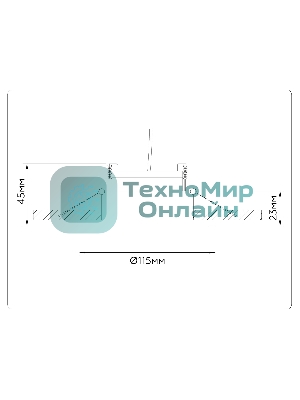 Светильник Ambrella light TN51913 BK черный GX53 max 12W D115*23